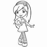 Strawberry Shortcake Coloring Pages Raspberry Torte Blueberry Muffin Princess Printable Little Plum Pudding Cartoon sketch template