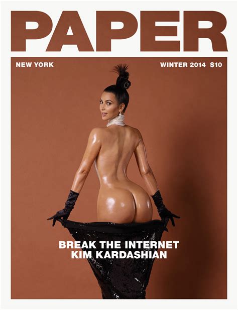 kim kardashian naked on the cover of paper magazine