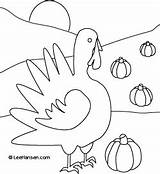 Coloring Turkey Farm Harvest Thanksgiving Scene Link Printable Open Size Click sketch template