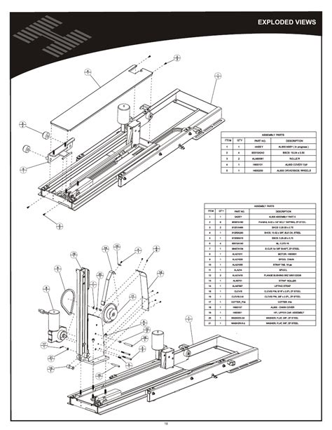 lifting towermotor exploded views harmar mobility al user manual page