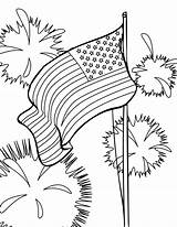 Coloring Memorial Pages Print Printable Fireworks Size sketch template