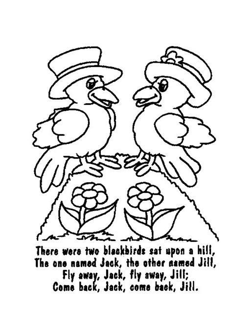 blackbirds poems rhymes pinterest coloring pages blackbird