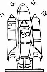 Space Coloring Drawing Kids Shuttle Center Nasa Astronaut Getdrawings sketch template
