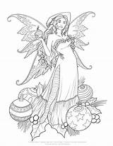 Coloring Pages Fairy Fenech Selina Angel Christmas Fantasy Color Adults Dragon Book Printable Google Colors Books Visit Drawings sketch template