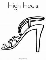 Coloring High Heels Pages Shoe Heel Shoes Drawing Noodle Twisty Print Template Buckle Twistynoodle Built California Usa Color Popular Favorites sketch template