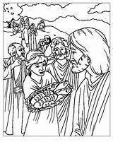 Feeding Feeds Thousand Panes Multiplicacion Activities Miracles Sermons4kids Recortar Biblia Pains sketch template