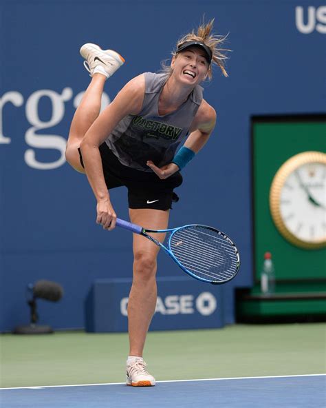 Maria Sharapova Practices Ahead Of The 2018 Us Open In