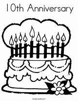 Coloring Anniversary Happy Pages Constitution 10th Kids Cake Candles Noodle Popular Favorites Built Login California Usa Add Print Twisty Coloringhome sketch template