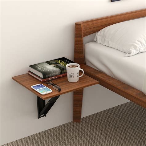hemming wall mounted folding bed side table set   bluewud