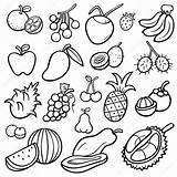 Frutas Verduras Kolorowanka Owoce Fruits Impresas Dibujo Fruta Owoców Zestaw Varias sketch template