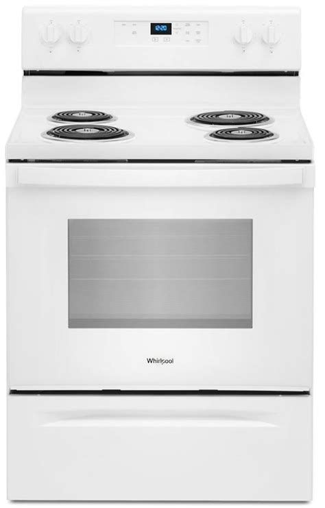 whirlpool  white  standing electric range home appliances kitchen appliances furniture