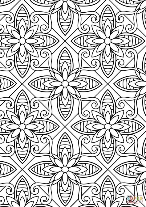 floral pattern coloring page  printable coloring pages