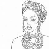 Negras Africanas Africaine Femmes Africain Africains Africaines Crayon Afrique Noires sketch template