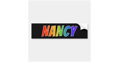 nancy fun rainbow coloring bumper sticker zazzle