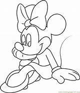 Minnie Mouse Sad Coloring Pages Pdf Coloringpages101 Color Getcolorings sketch template