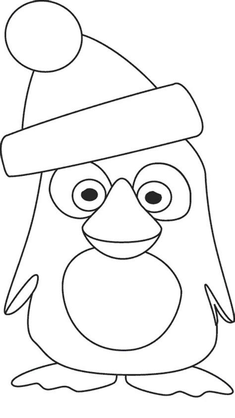 cute penguin ready  christmas coloring page kids play color