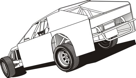 dirt race car colouring pages
