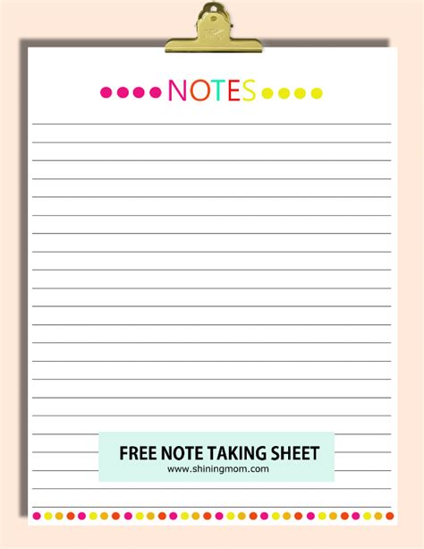 printable note  templates  notes printables