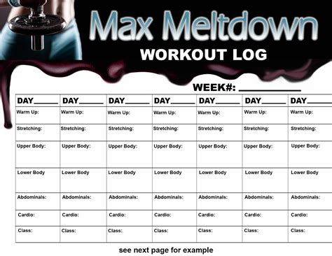 printable simple workout log templates  allbusinesstemplatescom