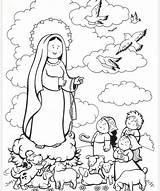 Fatima Virgen Kolorowanka Matka Druku Boska Lourdes Kolorowanki Religijne Religiosa Religione Cutest Rosary Stressing sketch template