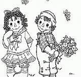 Coloring Pages Raggedy Ann Popular Andy sketch template