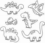 Pintar Dinossauros Dinossauro Lápis Coloridas Tinta Fornecer Colas Canetas Cera Cores sketch template