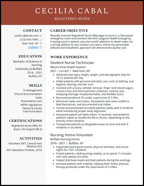 nurse resume