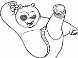 Panda Fu Coloringhome sketch template