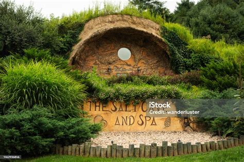 pomona salt cave spa stock photo  image  building