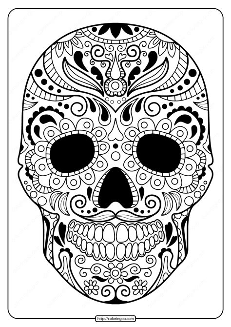 printable sugar skull template