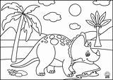 Coloring Pages Kids Dinosaurs Triceratops Navigation Post sketch template