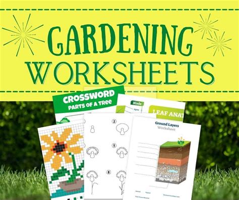 garden worksheets  kids homeschool printables