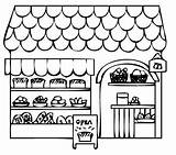 Panaderia Colorear Tiendas Imagui Supermercado Panaderias Cicle Inicial Picasa sketch template