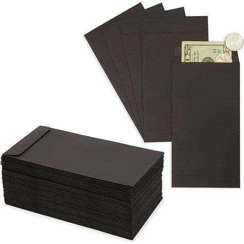 pack currency envelopes  cash gift cards money coins black