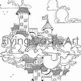 Upside Castle sketch template