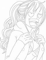 Nami Sanji Lineart Deviantart sketch template