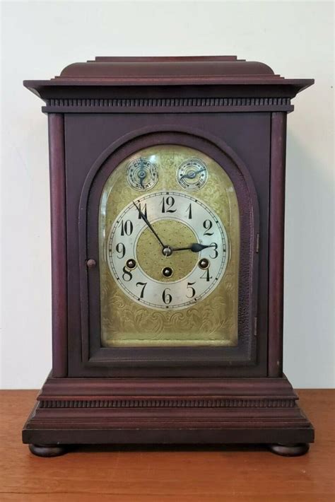 antique junghans bracket clock westminster chimes 8 day shelf mantle
