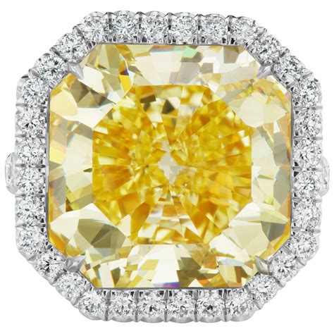 carat internally flawless gia cert yellow diamond platinum ring