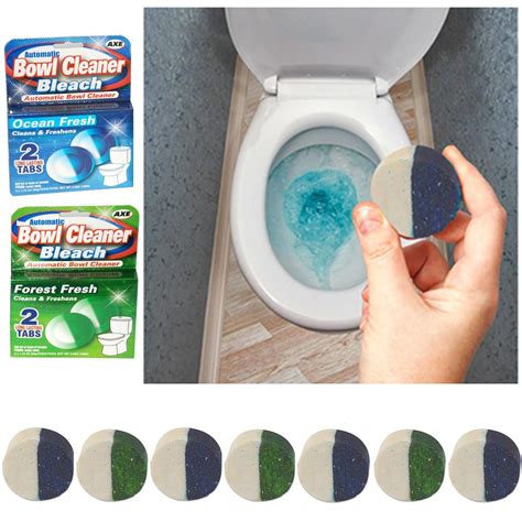 8 tablets with bleach ultra clean toilet bowl automatic stain remover