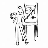 Easel Drawn sketch template