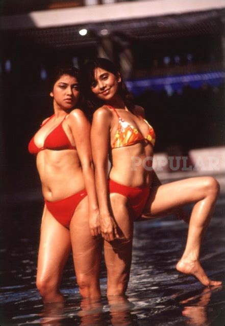 Ayu Azhari And Sarah Azhari Red Bikini On Popular Magz