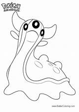 Pokemon Gastrodon Pages Coloring Printable Kids sketch template