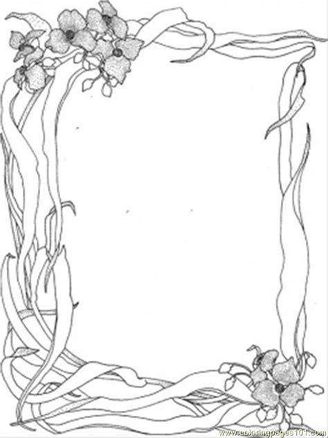 flower frame coloring pages  getdrawings