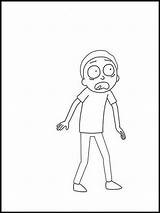 Morty Coloring Pages Rick Smith Printable Kids Frightened Books Drawing Trippy sketch template