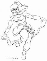 Korra Avatar Leyenda Bending Azula Airbender Imprimir Legende Imágenes sketch template