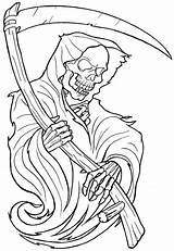 Death Tattoo Outline Evil Cartoon Grin Tattooimages Biz sketch template