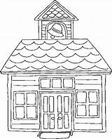 Coloring School House Education Sheet sketch template