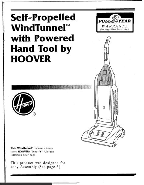 hoover windtunnel user manual
