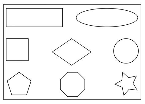 printable shapes coloring pages  kids shape worksheets