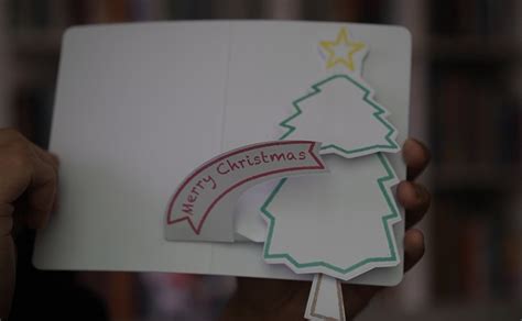 christmas tree pop  card template